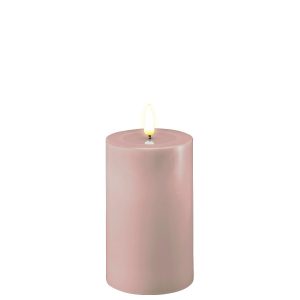 Deluxe Blockljus 12,5cm Rose