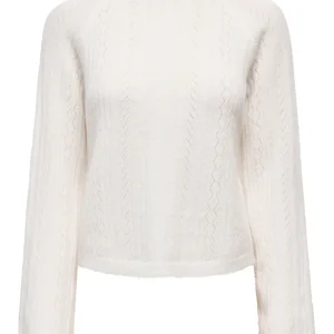 JDYAPRIL LIFE L/S O-NECK PULLOVER Bright White